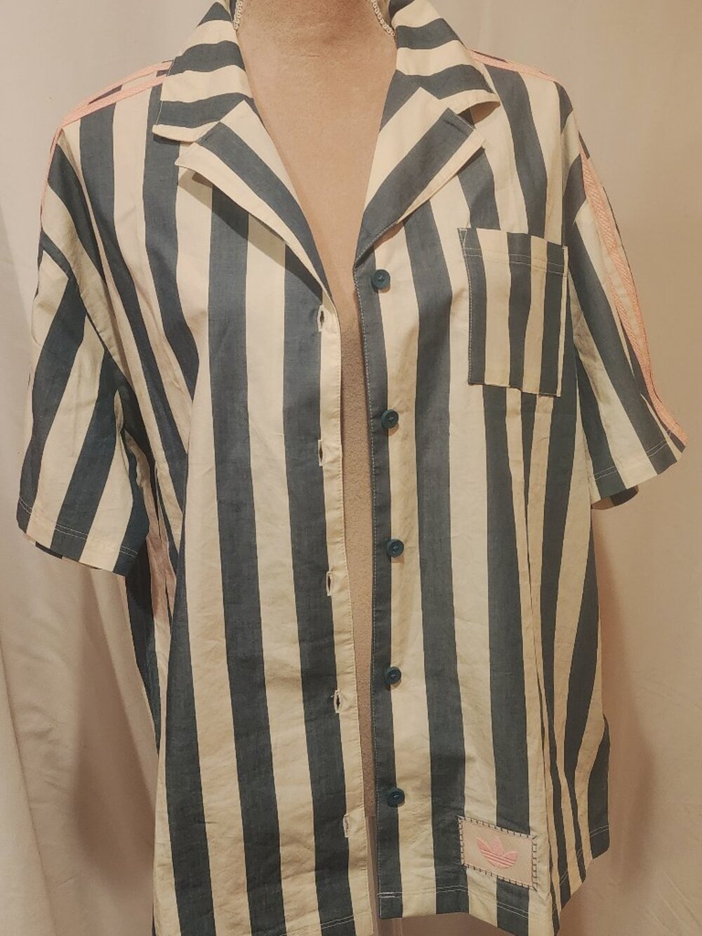 Adidas Women Resort Cotton Button-Up Shirt Size S - Picture 2 of 8